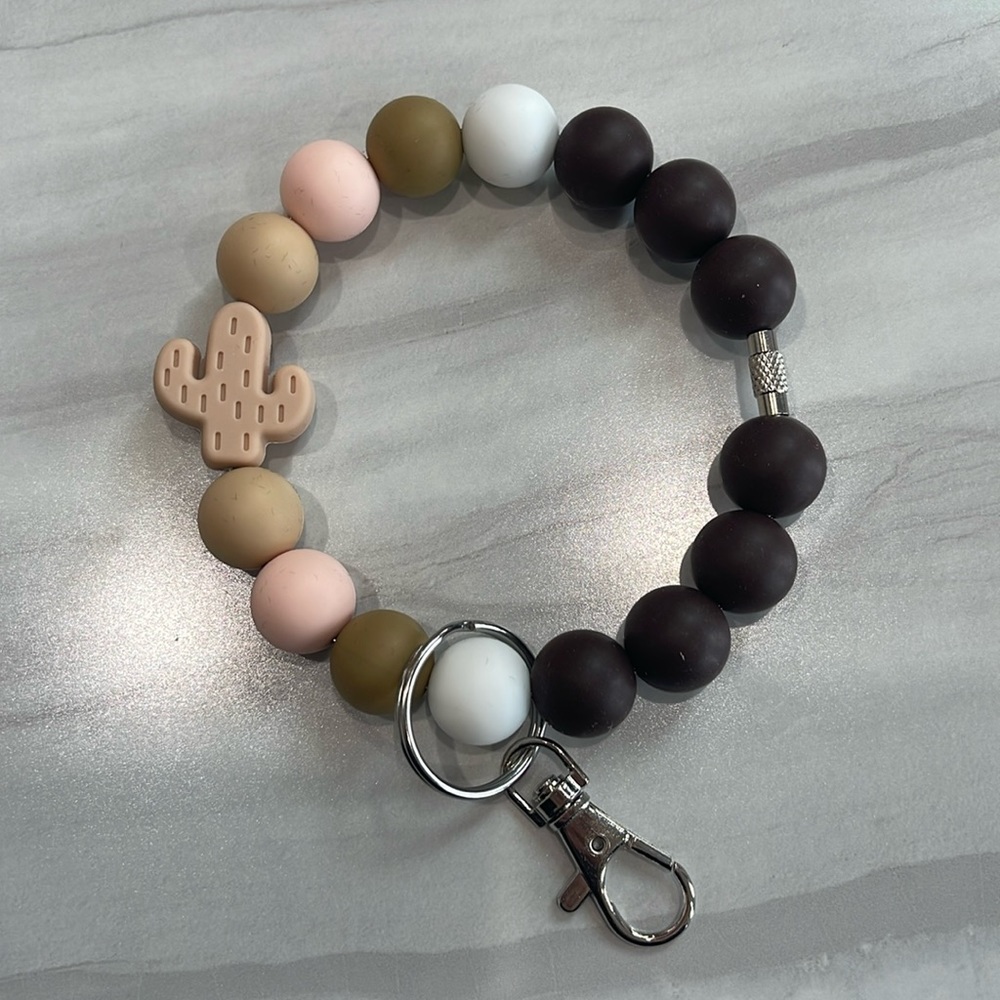 Cactus Silicone Key Ring